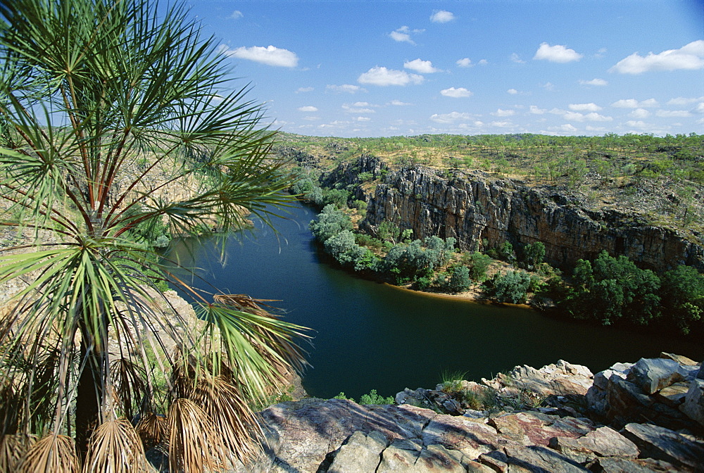 The western end of Katherine Gorge in Nitmiluk National Park, where Katherine River cuts through a sandstone plateau, The Top End, Northern Territory, Australia, Pacific