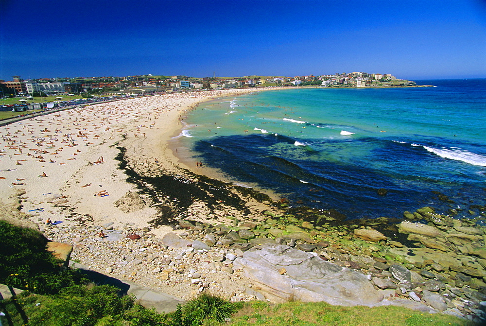 Bondi Beach, one of the city's southern ocean suburbs, Sydney, New South Wales, Australia