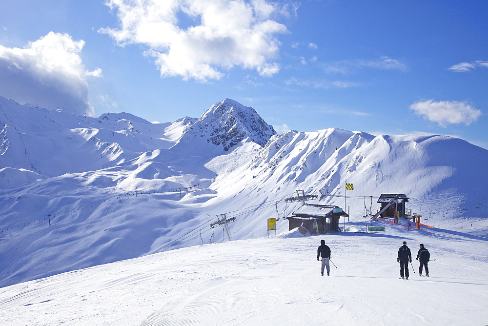 View from Dos Rond, La Plagne, Savoie, French Alps, France, Europe 