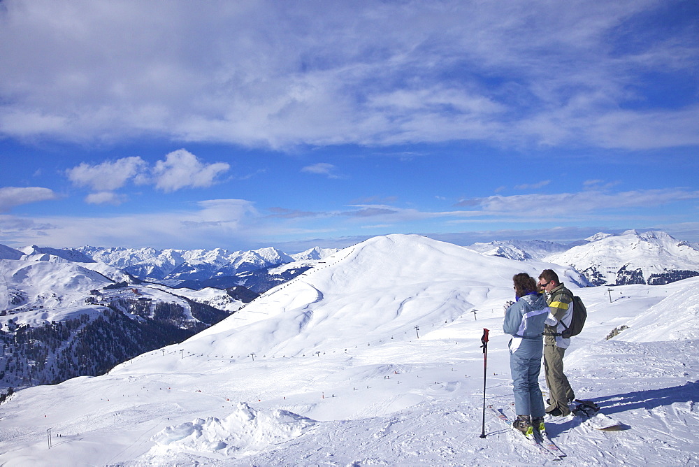 View of La Plagne, Savoie, French Alps, France, Europe