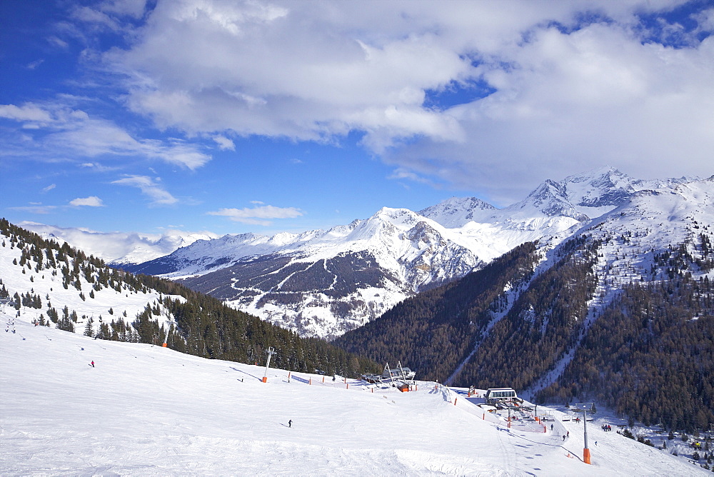 View of Crozats, La Plagne, Savoie, French Alps, France, Europe 