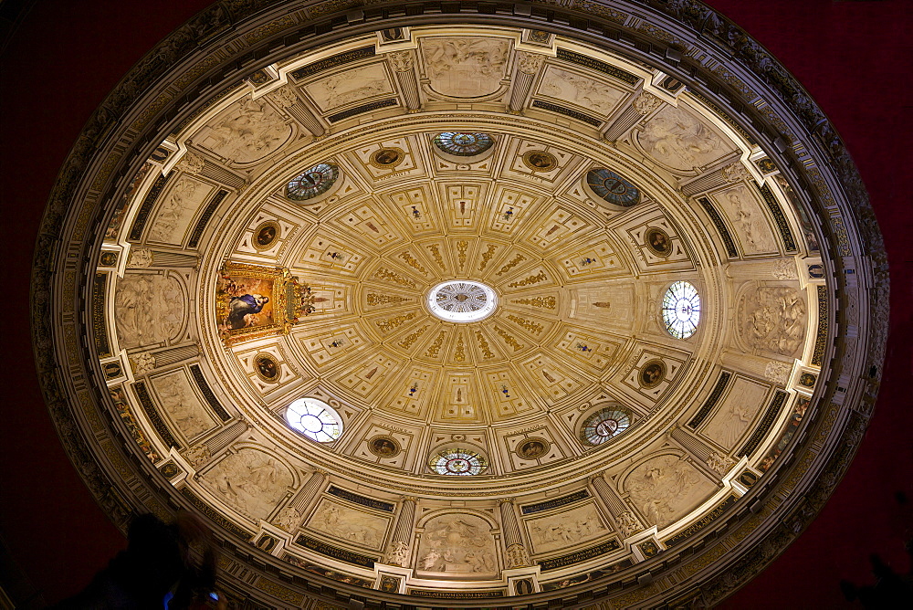 Ceiling of Chapter House, Sala Capitular, Seville Cathedral, Andalucia, Spain, Europe