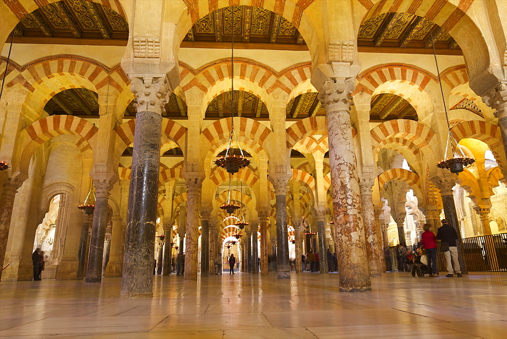 Interior of Mezquita (Great Mosque) and Cathedral, UNESCO World Heritage Site, Cordoba, Andalucia, Spain, Europe