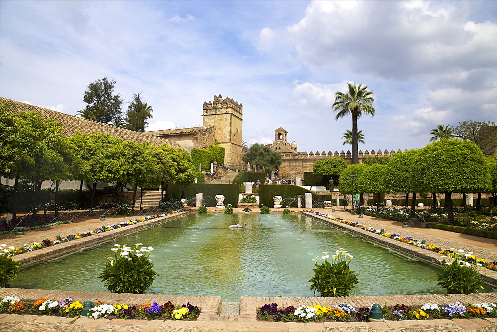 Gardens in Alcazar, Cordoba, Andalucia, Spain, Europe