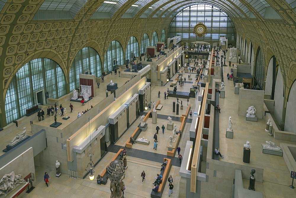 Interior of Musee D'Orsay Museum and Art Gallery, Paris, France, Europe