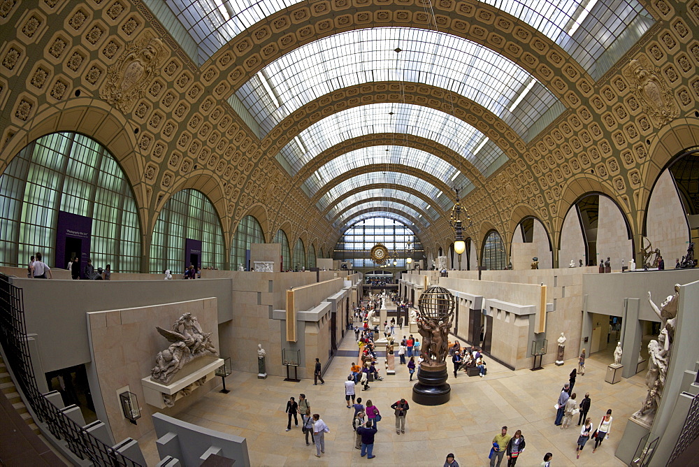 Great Hall of the Musee D'Orsay Art Gallery and Museum, Paris, France, Europe