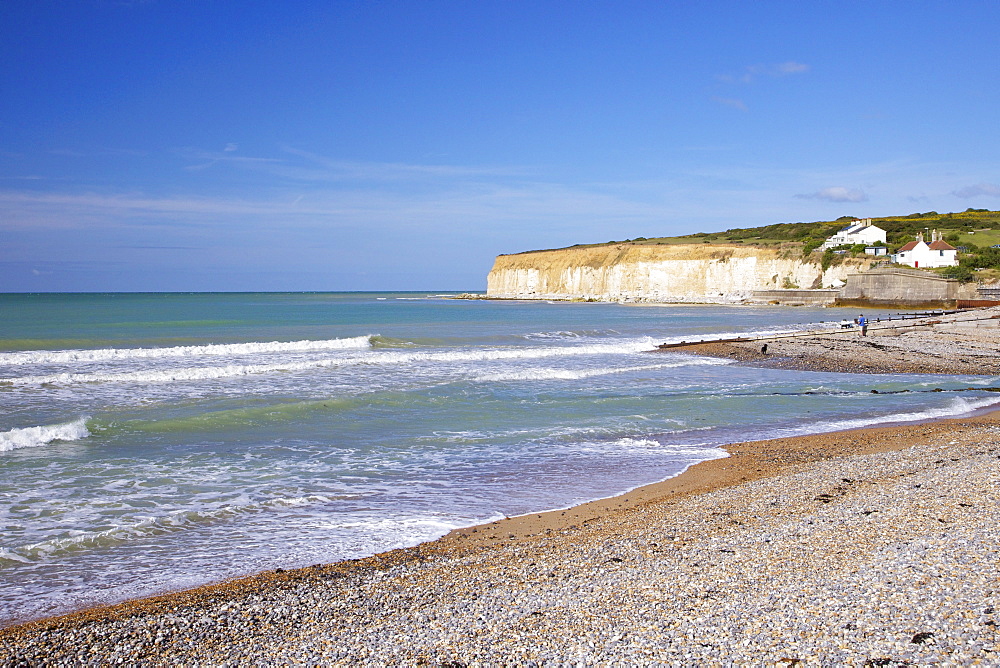 Beach at Cuckmere Haven, East Sussex, South Downs National Park, England, United Kingdom, Europe