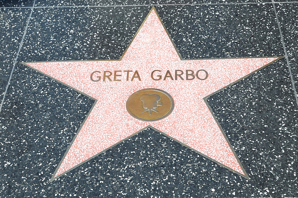 Walk of Fame, GRETA GARBO, Hollywood Boulevard, Los Angeles, California, USA