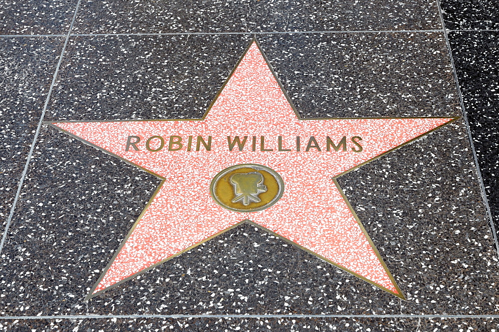 Walk of Fame, ROBIN WILLIAMS, Hollywood Boulevard, Los Angeles, California, USA