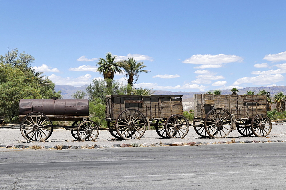 Pioneer wagons from the early settlers, Death Valley National Park, California, USA, North America