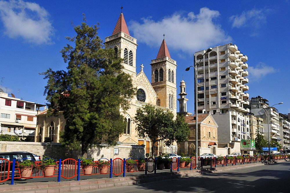 Christian church in Lattakia, Syria, Middle East, West Asia