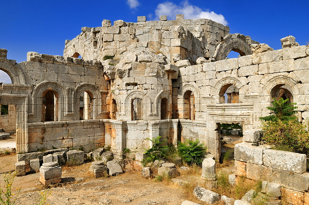 Ruin of Saint Simeon Monastery, Qala'at Samaan, Qalaat Seman archeological site, Dead Cities, Syria, Middle East, West Asia