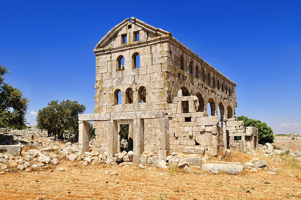 Byzantine church ruin at the archeological site of Kharab Shams, Dead Cities, Syria, Middle East, West Asia