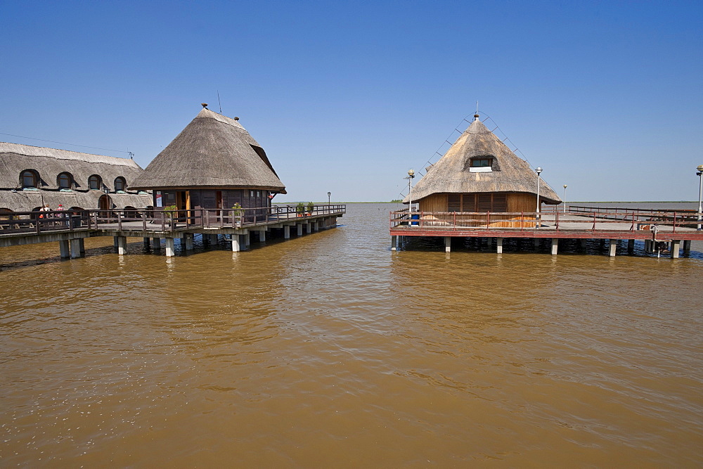 Village Hua in the lake, Neusiedler See lake, Fertoe, Hungary, Europe