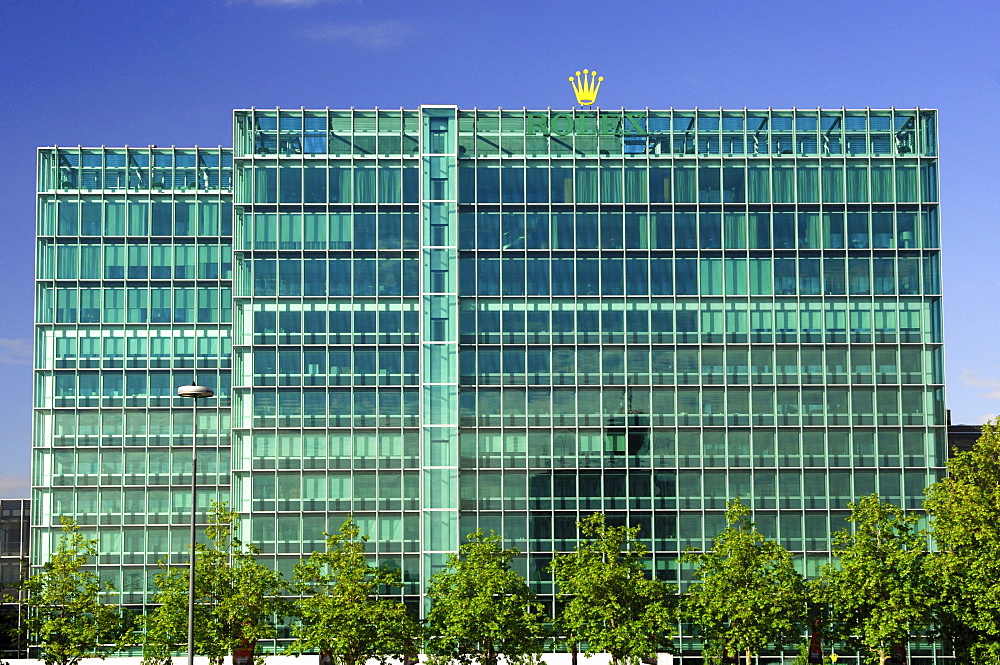 Headquarters of the Swiss watchmaker Rolex SA in Geneva, Switzerland, Europe