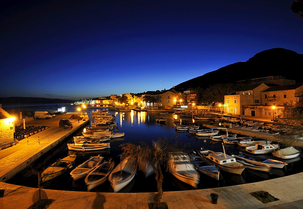 Idyllic port in the coastal town of Bol, Brac Island, Croatia, Europe