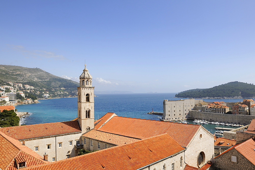 Dominican monastery as seen from the town wall, Dubrovnik, Ragusa, Croatia, Europe