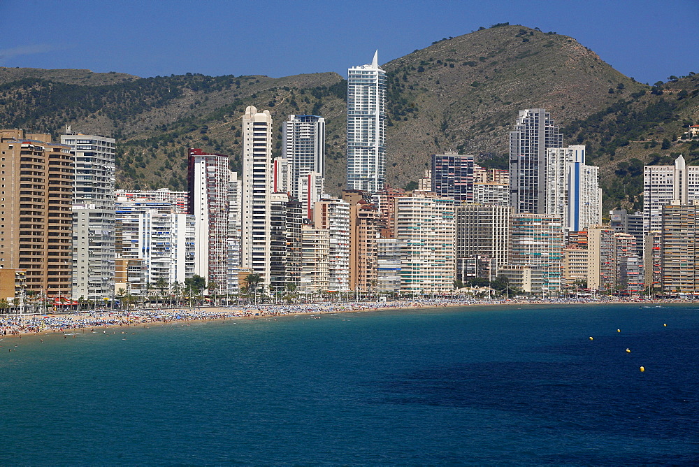 Playa Levante beach, Benidorm, Costa Blanca, Spain, Europe