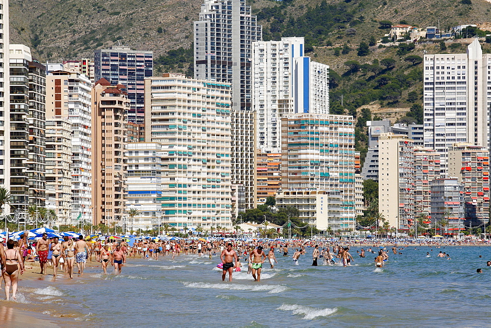 Playa Levante beach, Benidorm, Costa Blanca, Spain, Europe