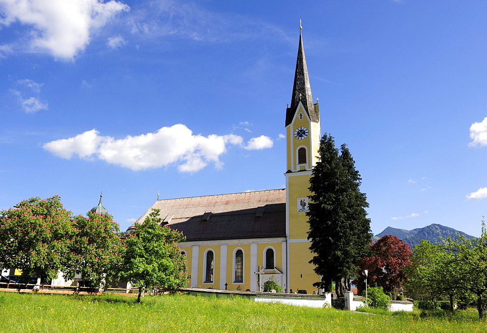 Parish Church of St. Sixtus, Schliersee, Upper Bavaria, Bavaria, Germany, Europe