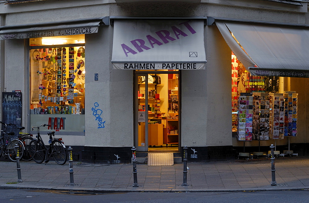 Ararat, stationery shop in Bergmannstrasse, Berlin Kreuzberg, Berlin, Germany, Europe