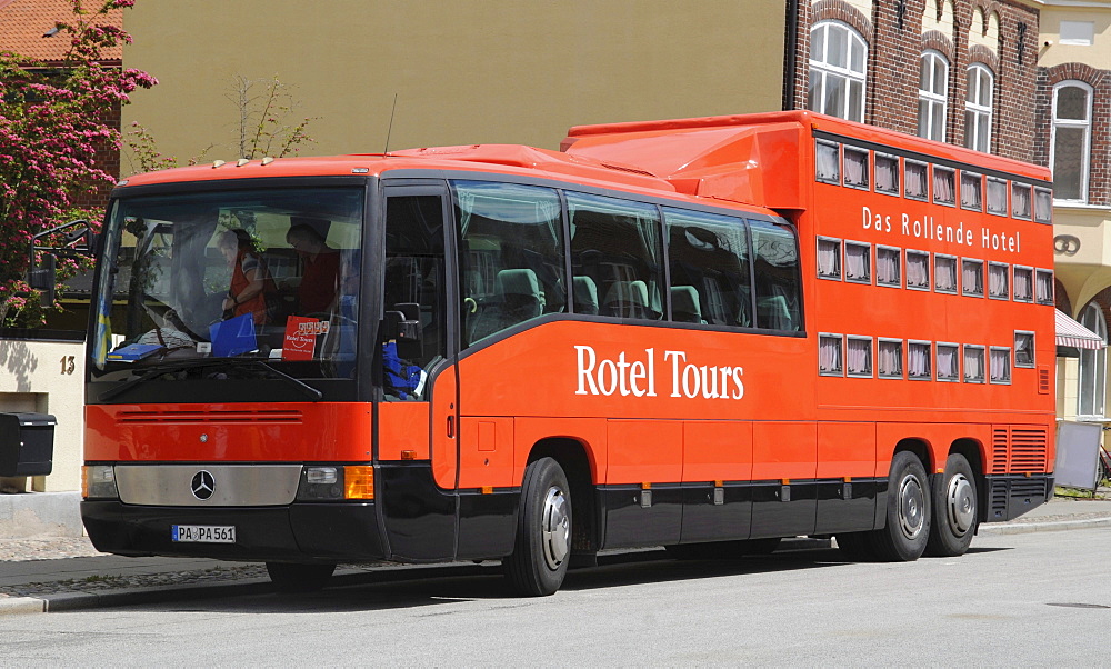 German hotelbus, Ystad, SkÃƒâ€šne, Sweden, Europe