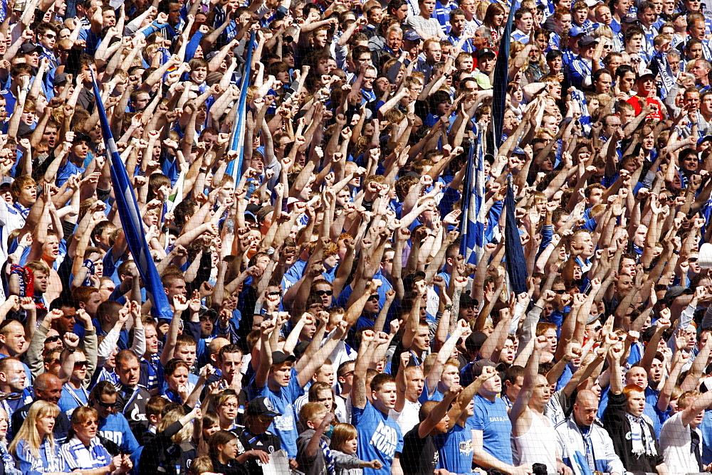 Last home match of the season of FC Schalke 04 against Werder Bremen 0:2, Veltins Arena, formerly Arena AufSchalke, home stadium of FC Schalke 04, Gelsenkirchen, North Rhine-Westphalia, Germany, Europe