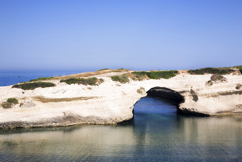 Hollowed-out limestone arch, S'Archittu, Planargia Province, Sardinia, Italy, Europe