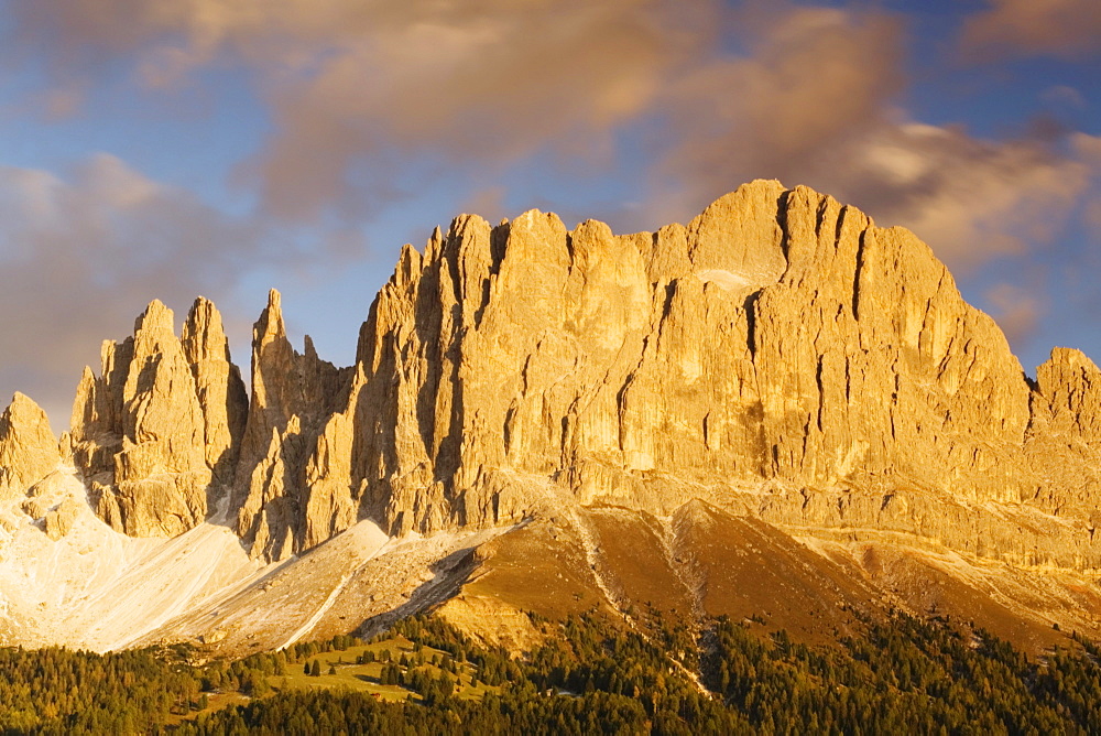 Rosengarten, Catinaccio, at sunset, Dolomites, Trentino-Alto Adige, Italy, Europe