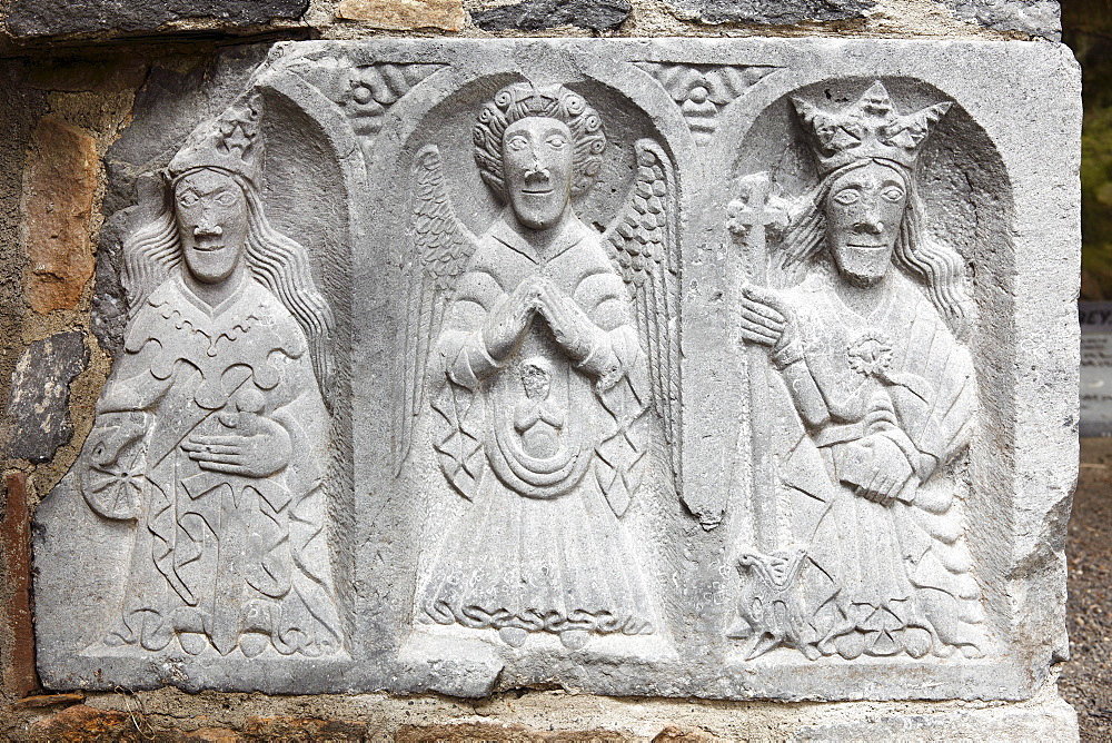 Group of figures called The Weepers in the northern transept, Jerpoint Abbey, County Kilkenny, Republic of Ireland, British Isles, Europe