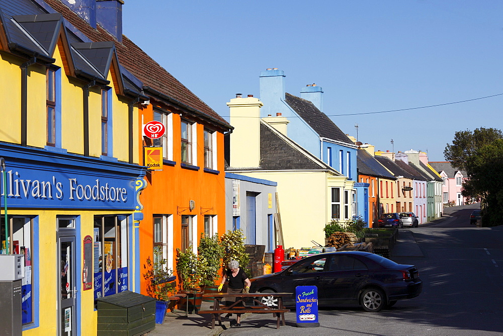 Colourful houses, Eyeries, Beara Peninsula, County Cork, Ireland, British Isles, Europe