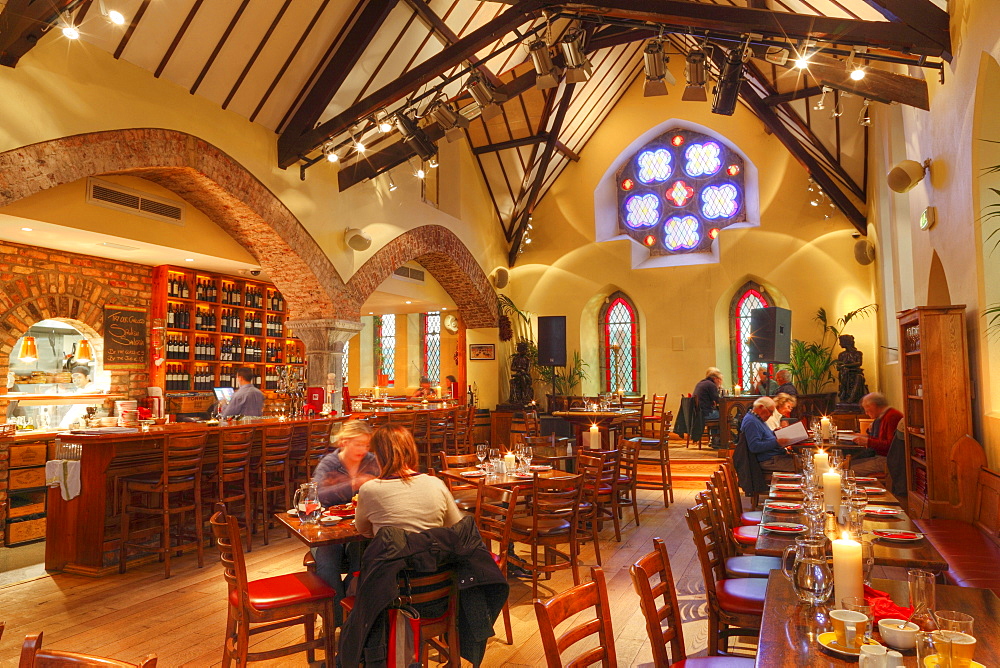 Sol y Sombra restaurant in a former church, Killorglin, Ring of Kerry, County Kerry, Ireland, British Isles, Europe