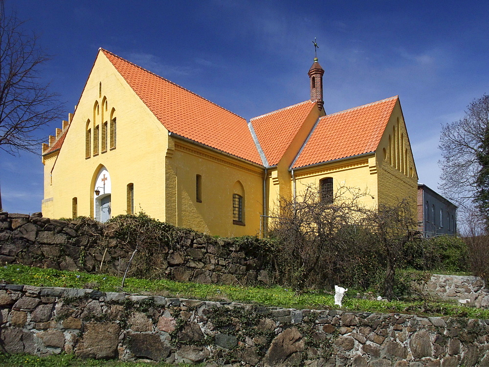 Allinge Church, Bornholm, Denmark, Europe