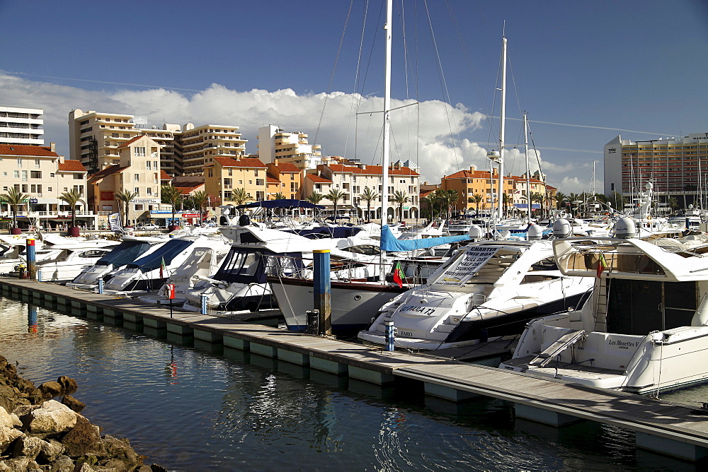 The marina in Vilamoura, Algarve, Portugal, Europe