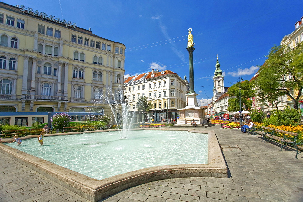 City view, Herrengasse street, Graz, Styria, Austria, Europe