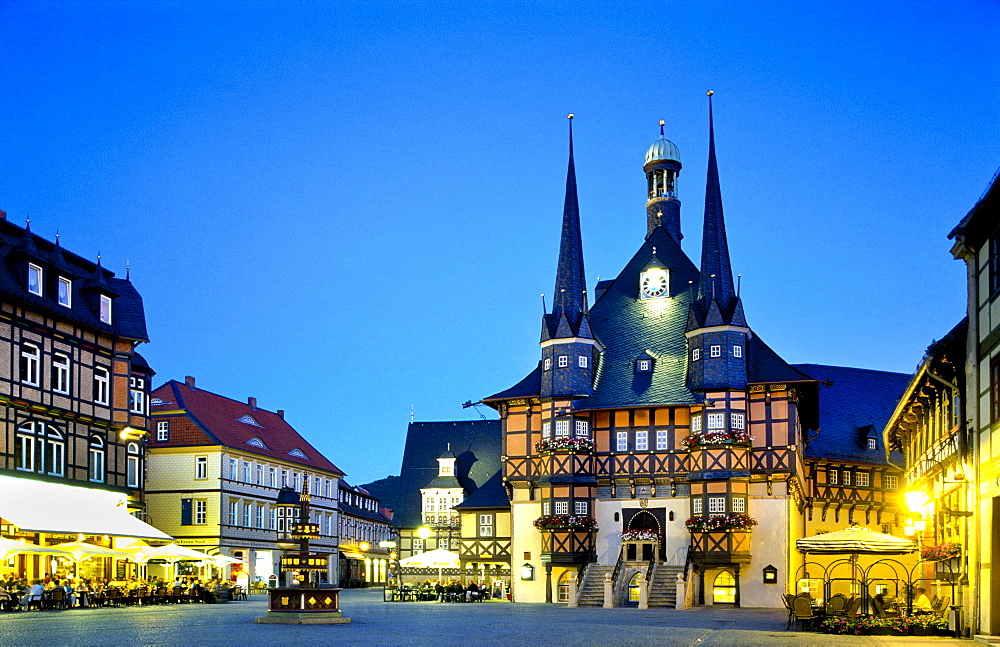 Town Hall, Market Place, Wernigerode, Harz, Saxony-Anhalt, Germany, Europe