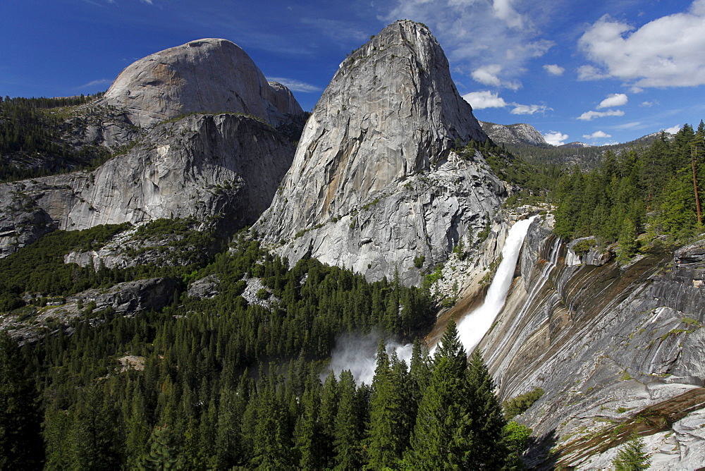 Nevada Falls and Liberty Cap, Yosemite National Park, California, USA