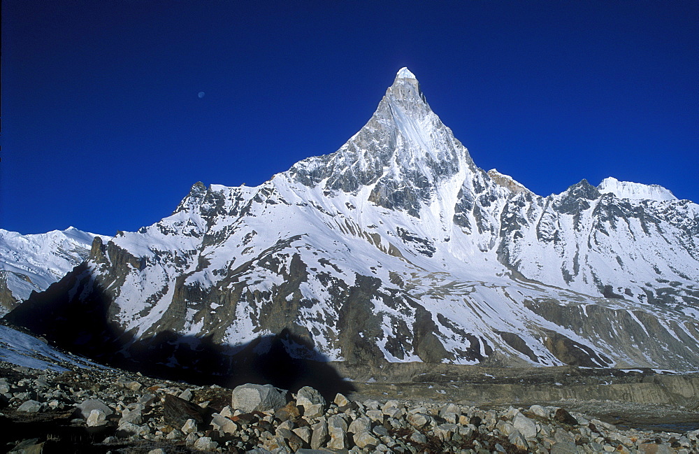 Schivling, throne of deity Shiva, 6543 m, Garhwal Himalayas, Uttarakhand, North India, Asia