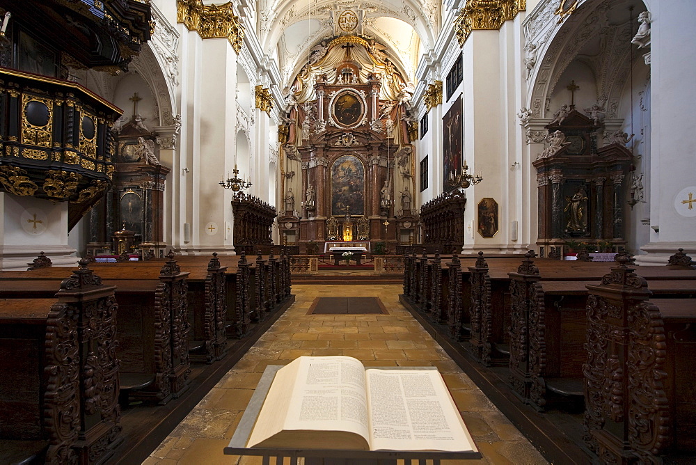 Ignatius Church, Old Cathedral, in Linz, Upper Austria, Austria, Europe