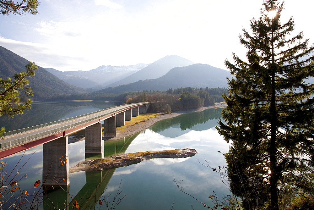 Sylvenstein Reservoir, Lenggries, Bavaria, Germany, Europe