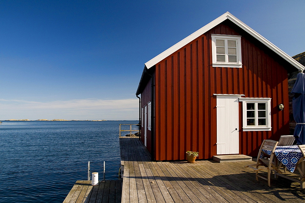 Wooden house near Smoegen, Bohuslaen, Sweden, Europe