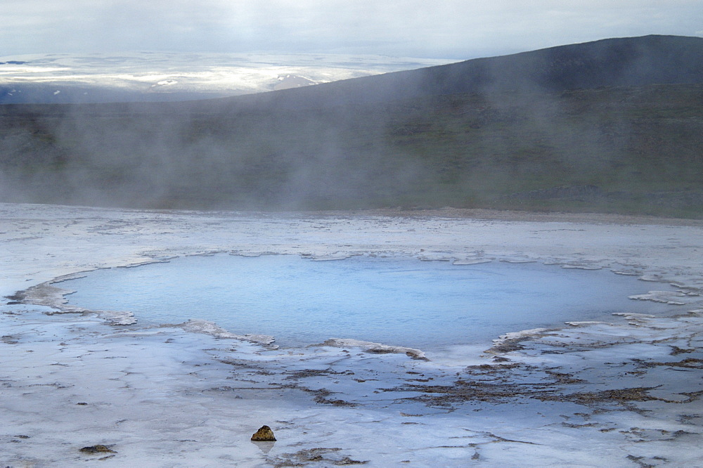 The geothermal zone of Hveravellir at the road Kjolur F35 Iceland