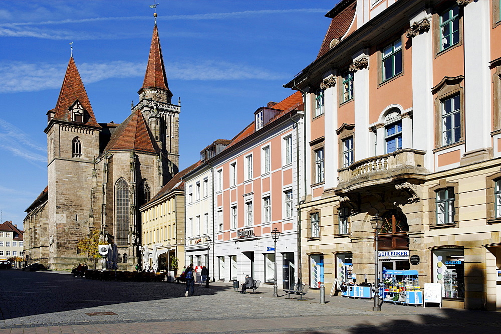 Johanniskirche, Martin-Luther-Platz square, Ansbach, Middle Franconia, Franconia, Bavaria, Germany, Europe