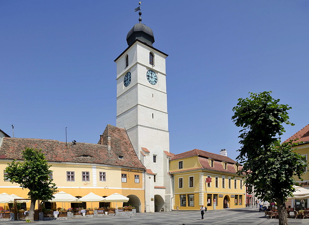 Old Town Hall tower, Sibiu, Romania, Europe