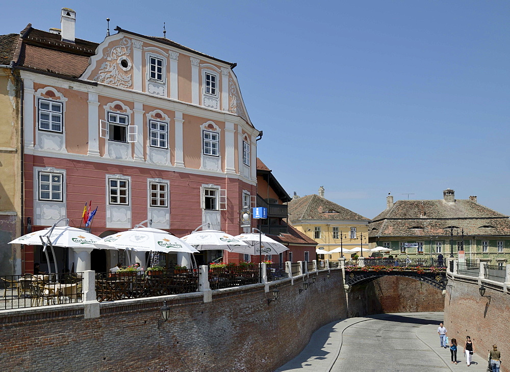 Liars' Bridge at Piata Mica Square, Sibiu, Romania, Europe