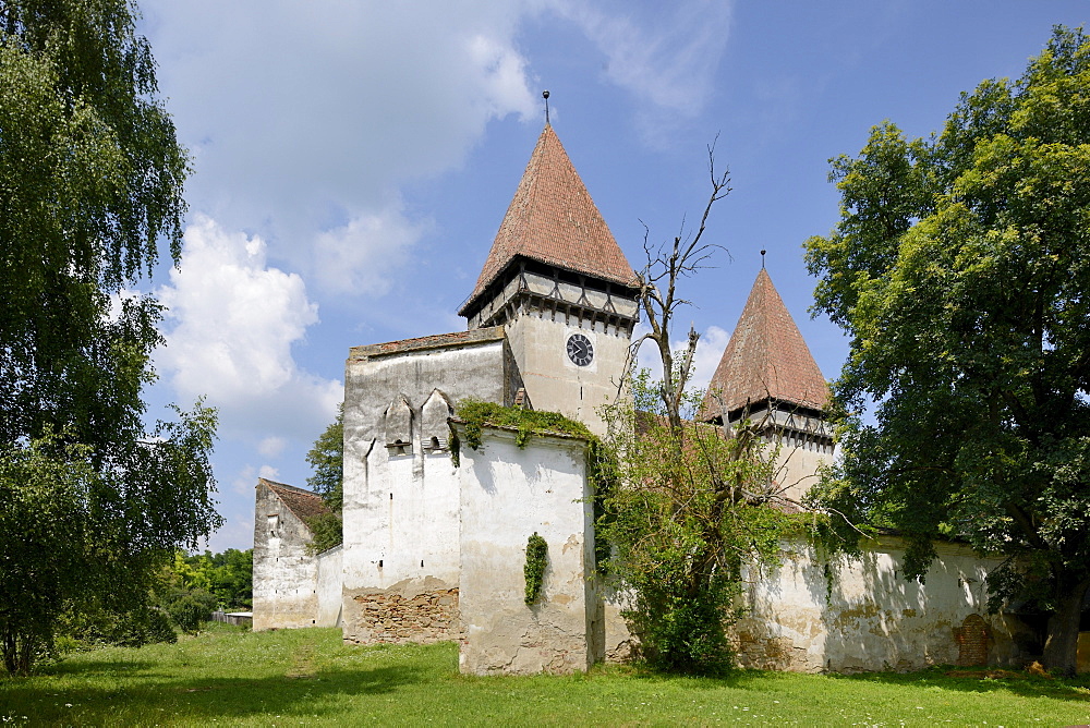 Dealu Frumos fortified church, Schoenberg, Transylvania, Romania, Europe