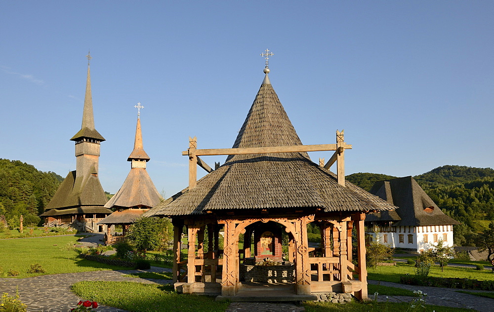 Monastery of Barsana, Iza Valley, Maramures region, Romania, Europe