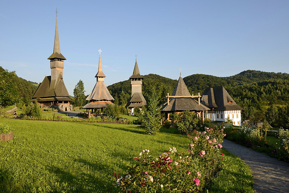 Monastery of Barsana, Iza Valley, Maramures region, Romania, Europe