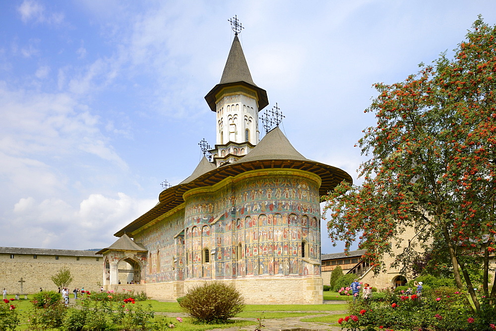 Sucevita Monastery, a painted monastery of northern Moldavia, Romania, Europe