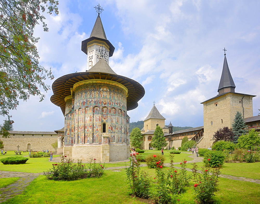 Sucevita Monastery, a painted monastery of northern Moldavia, Romania, Europe